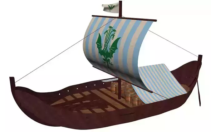 Viking Cargo Ship 3D model