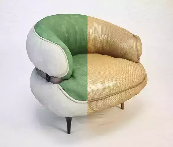 DIESEL Chubby Chic armchair by Moroso Free 3D model
