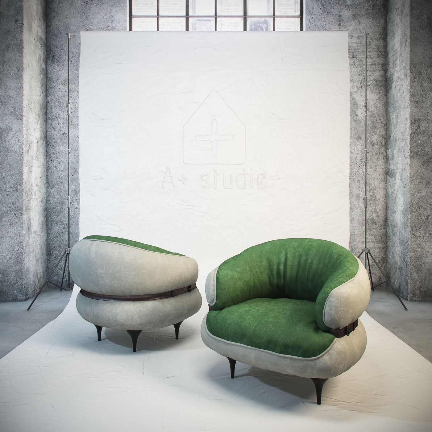 DIESEL Chubby Chic armchair by Moroso Free 3D model_1