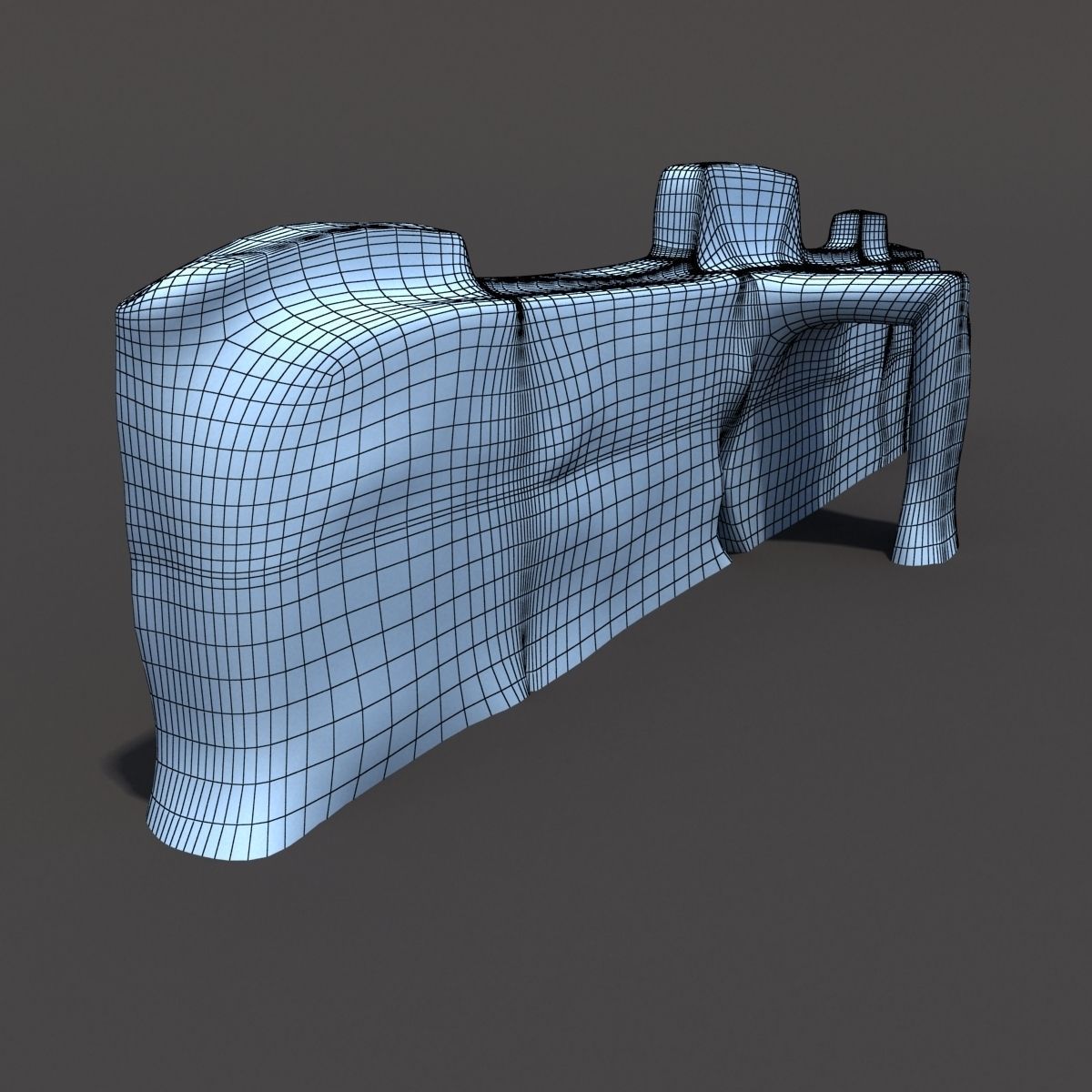 English Castle Ruin 2 Low-poly 3D model_4