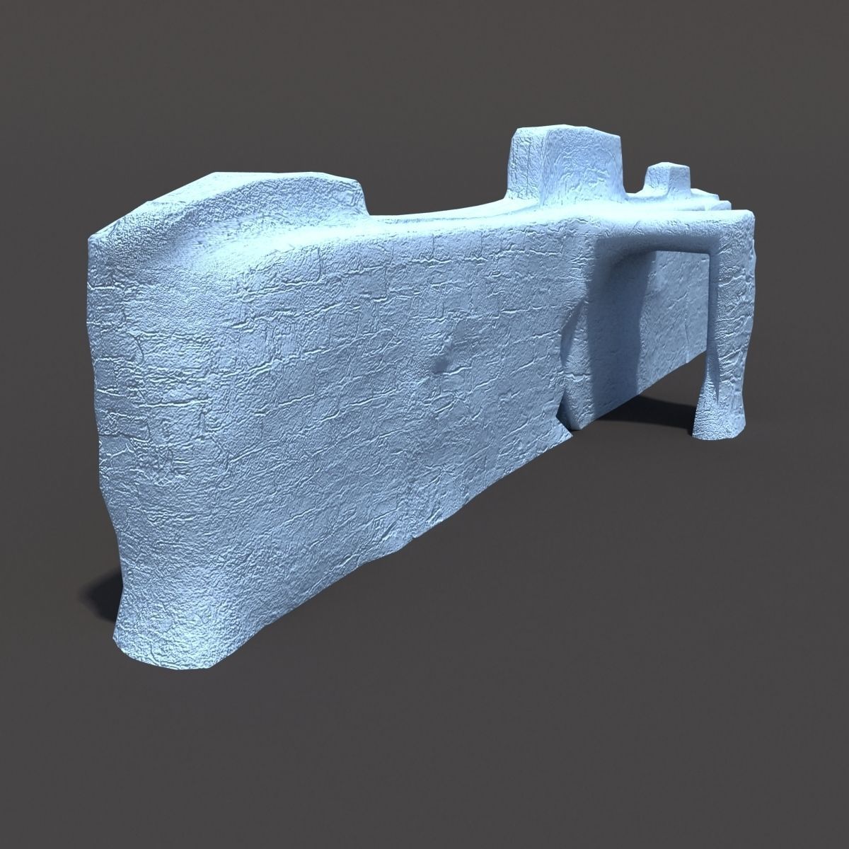 English Castle Ruin 2 Low-poly 3D model_6