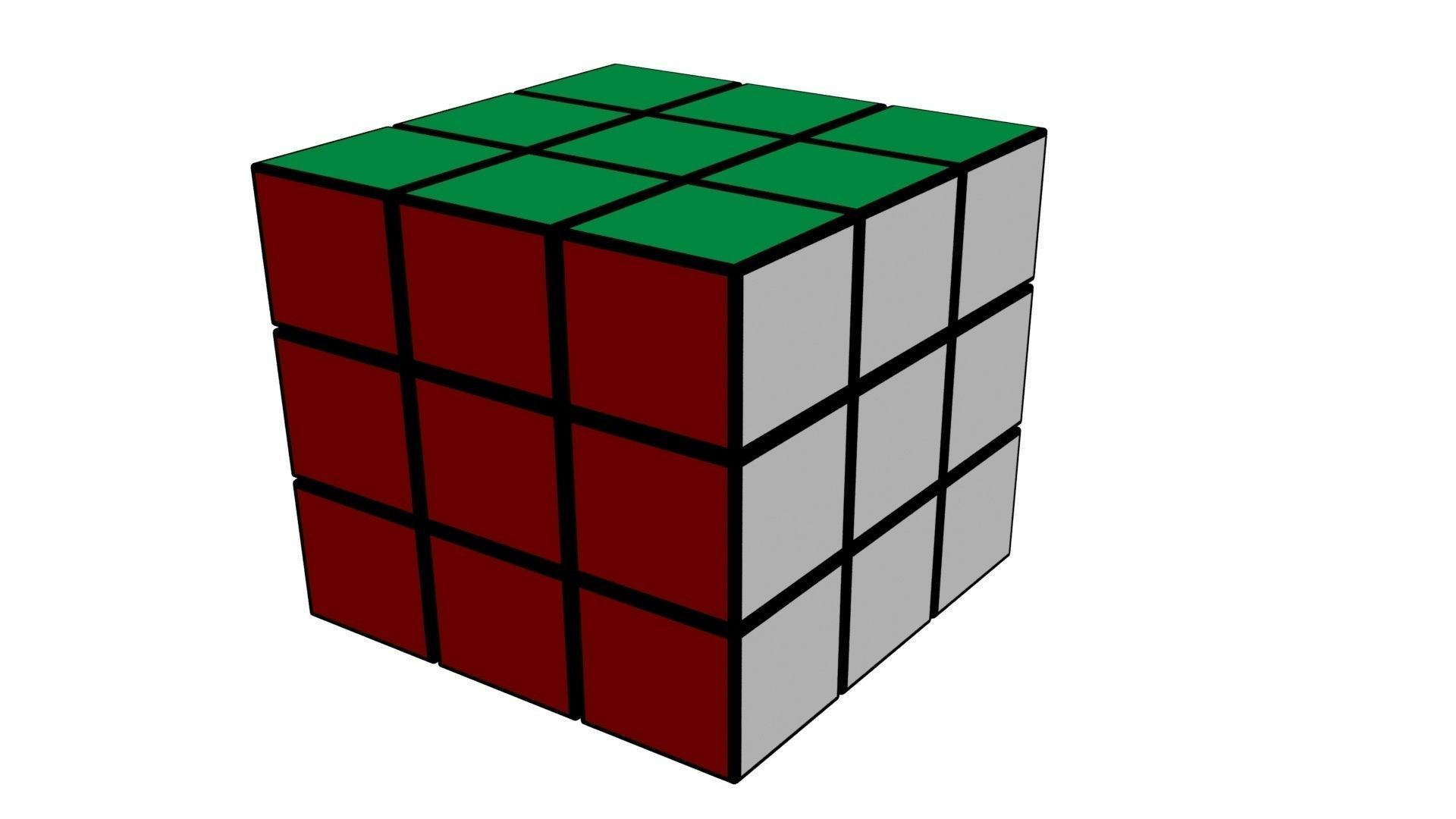 Rubicks Cube 3D model_2