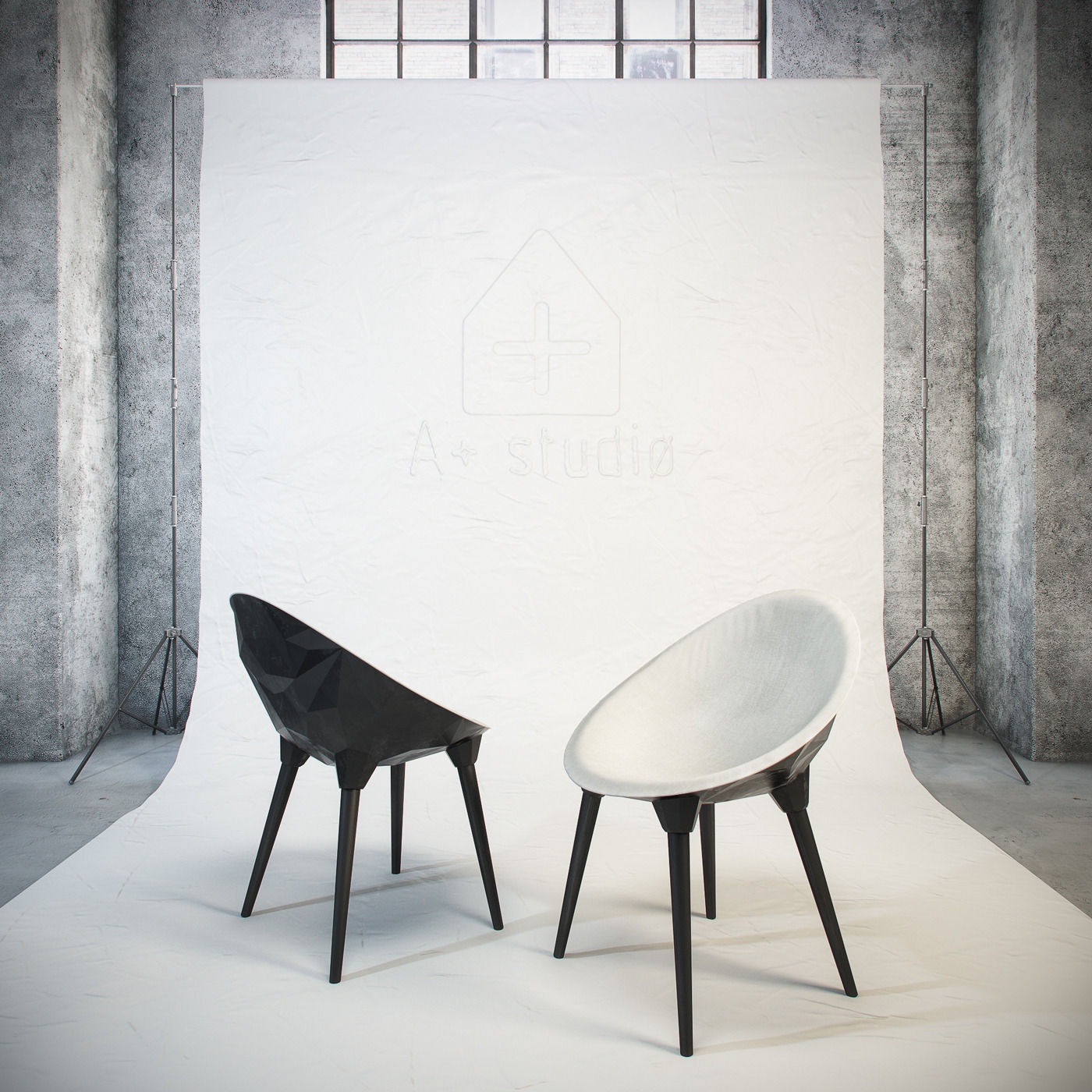 DIESEL Rock chair by Moroso Free 3D model_1