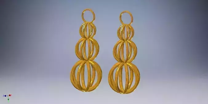 Sphere Cage Earrings Free 3D print model