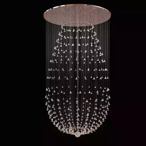 custom made glass flower chandelier