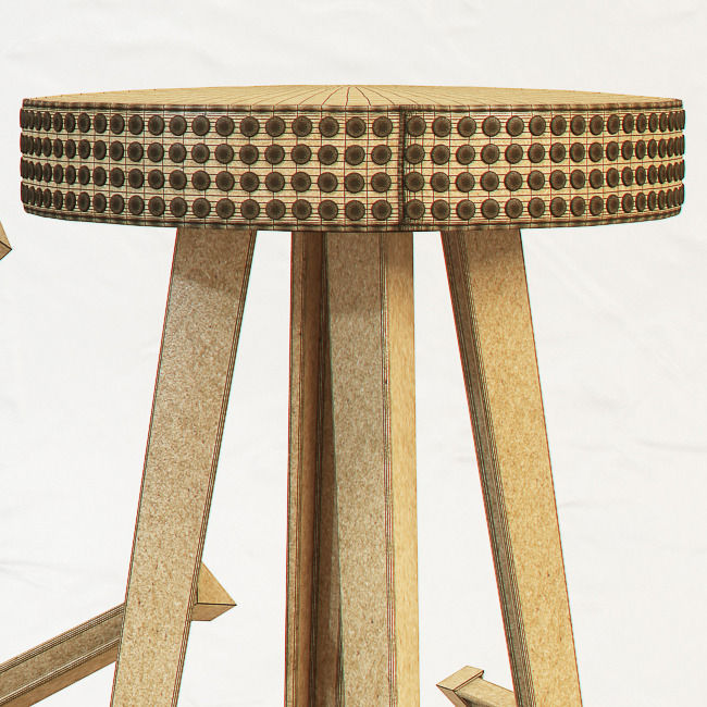 DIESEL Bar Stud stool by Moroso 3D model_10