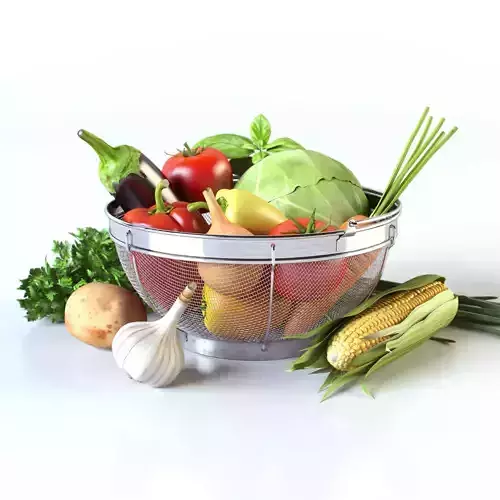 Vegetables in the basket 3D model