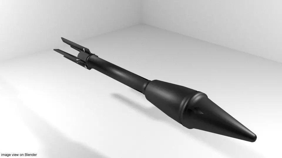 Rocket Launcher - Projectile - M7A1 3D model_0