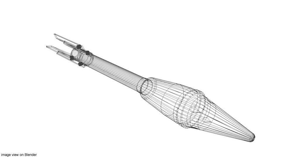 Rocket Launcher - Projectile - M7A1 3D model_3