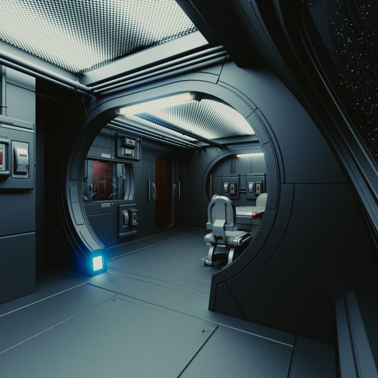 Spaceship Interior C HD 3D model_9