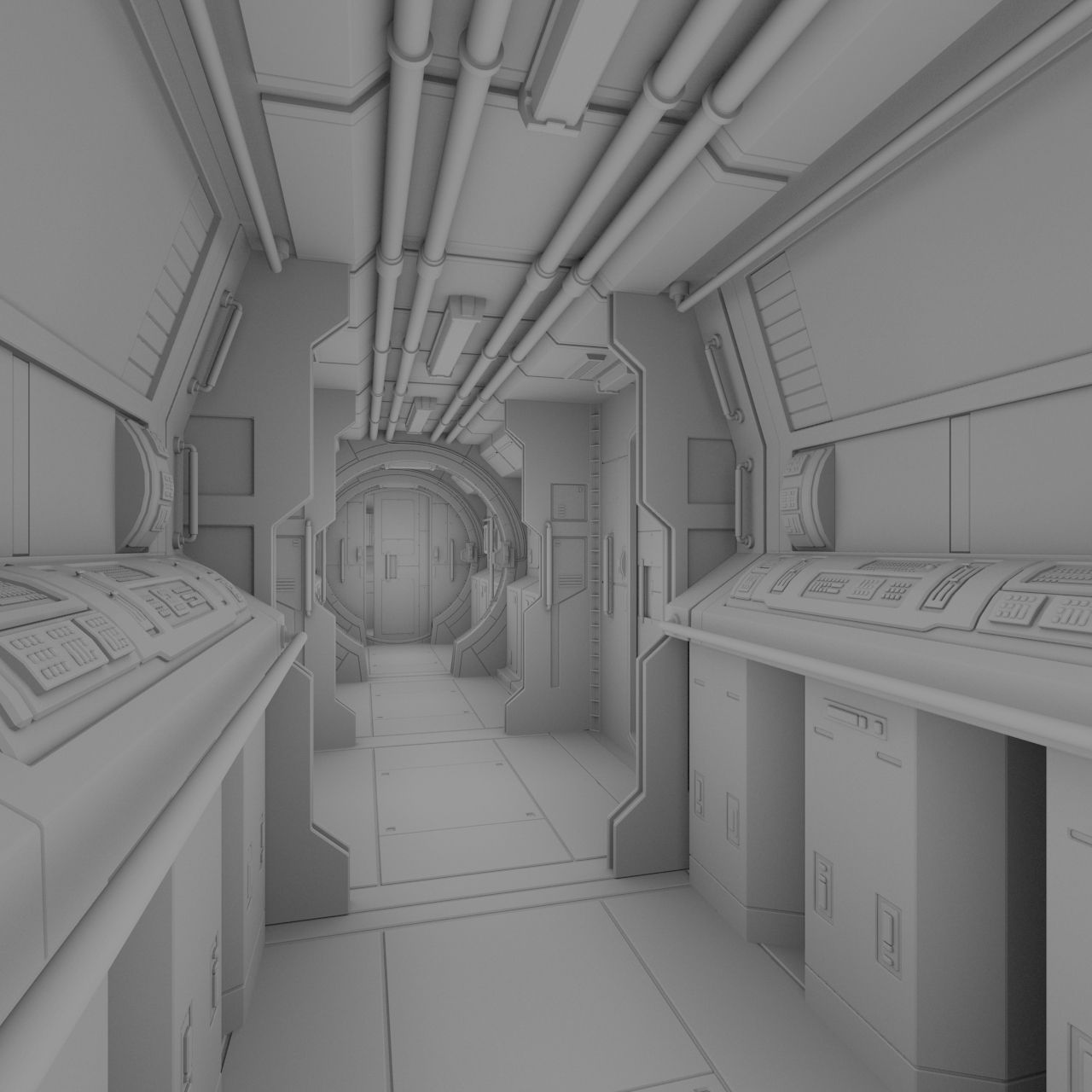 Spaceship Interior C HD 3D model_1