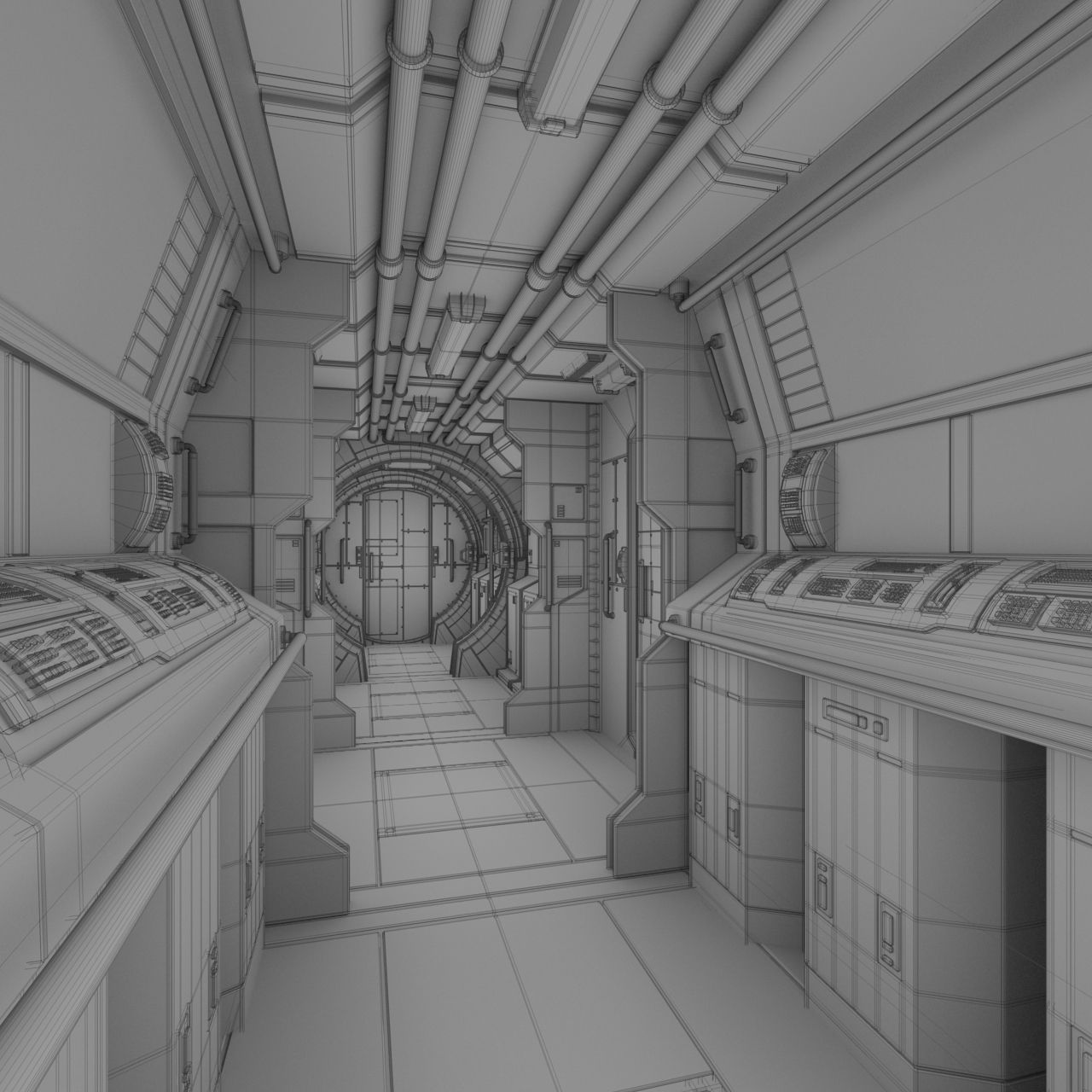 Spaceship Interior C HD 3D model_2