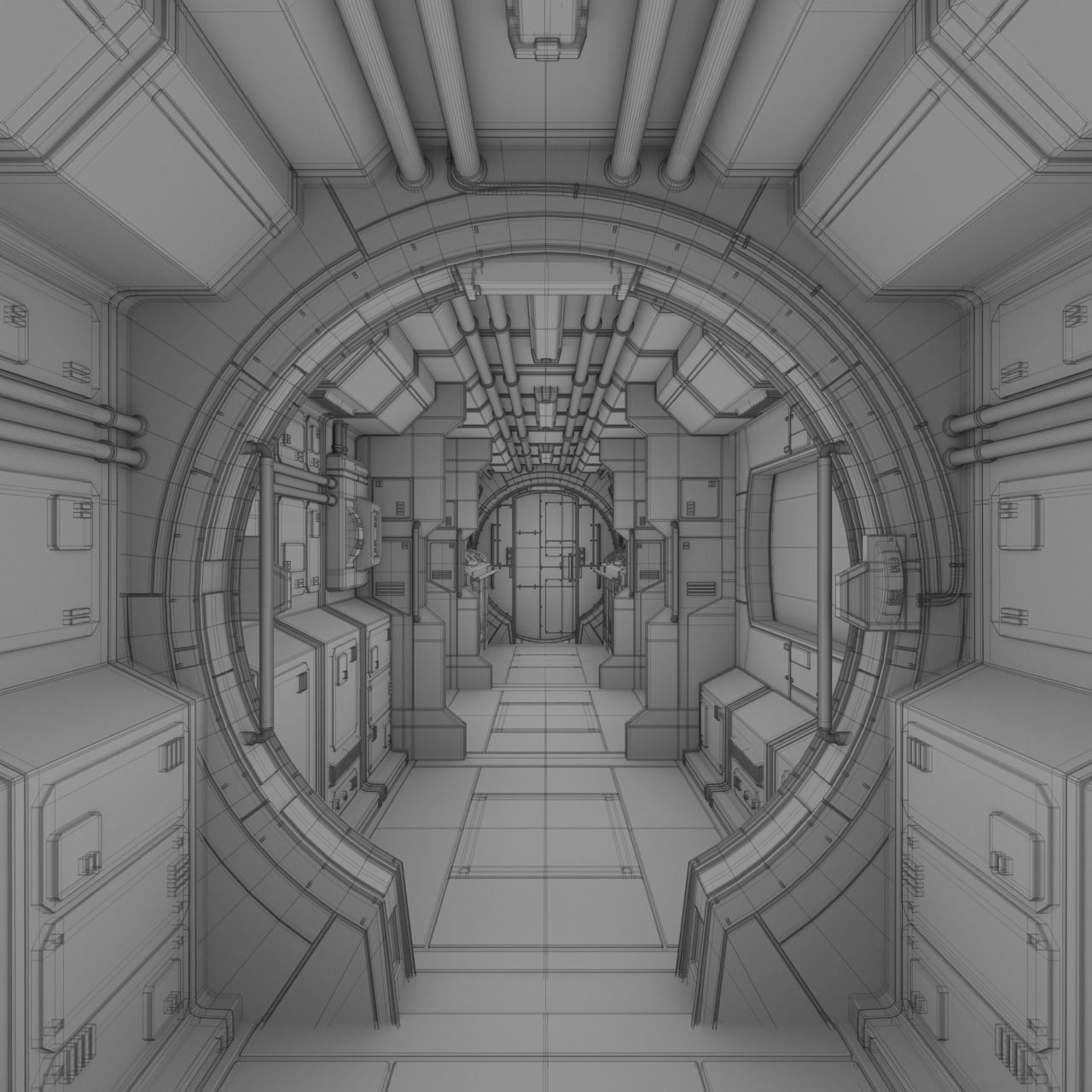 Spaceship Interior C HD 3D model_5