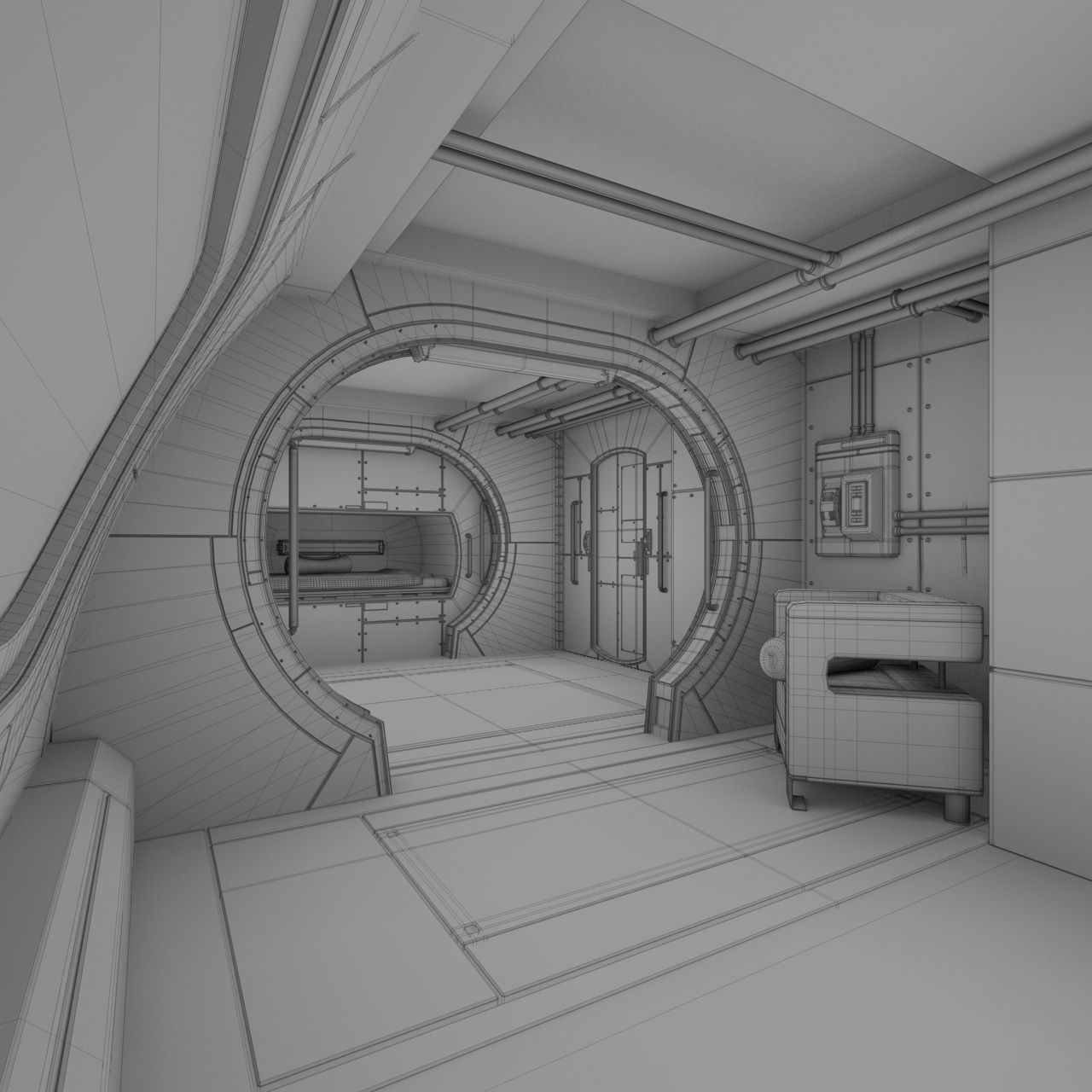 Spaceship Interior C HD 3D model_14