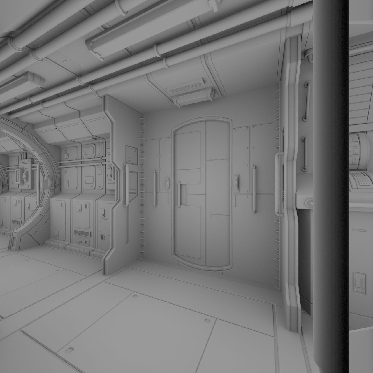 Spaceship Interior C HD 3D model_7
