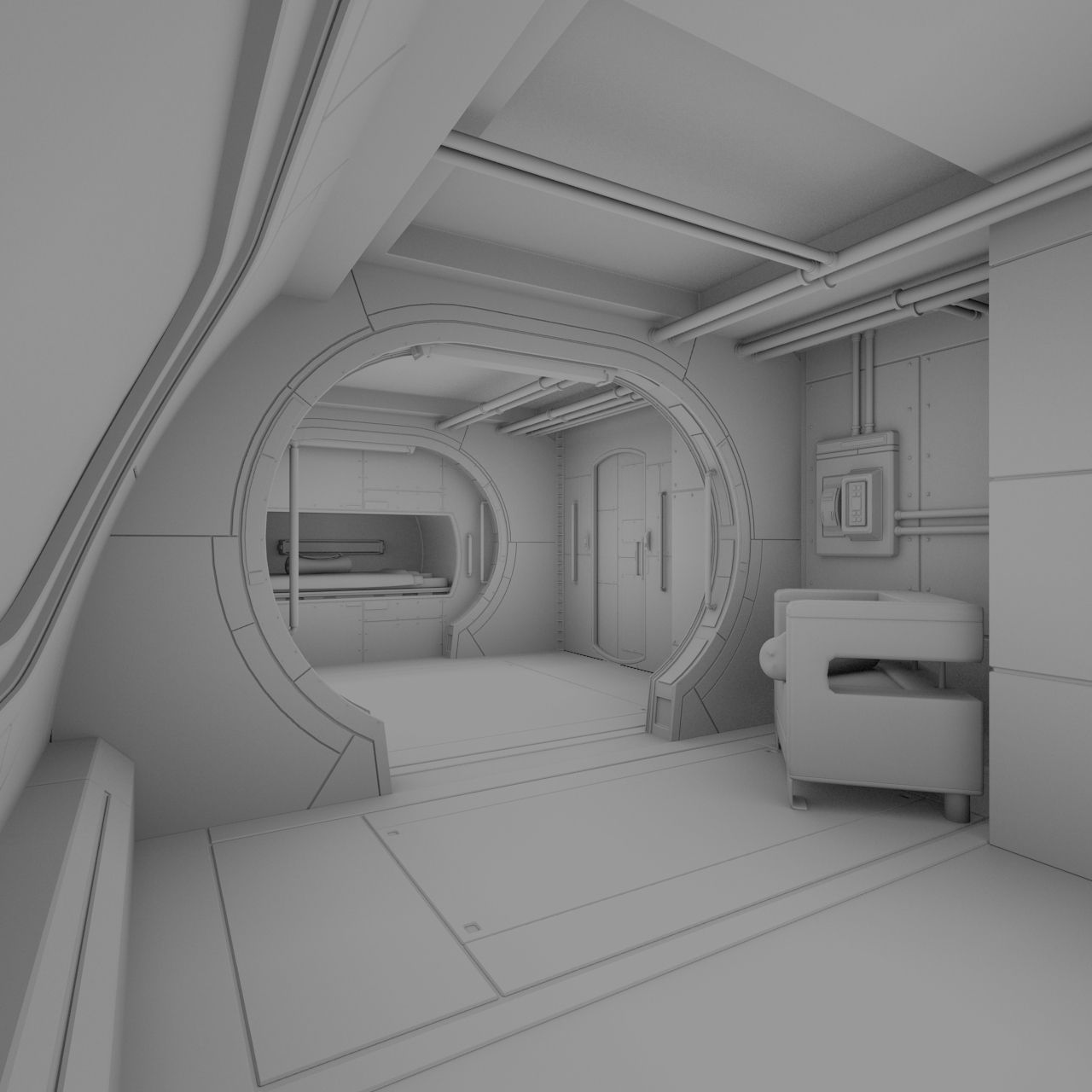 Spaceship Interior C HD 3D model_13