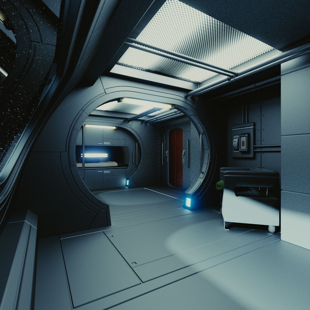 Spaceship Interior C HD 3D model_12