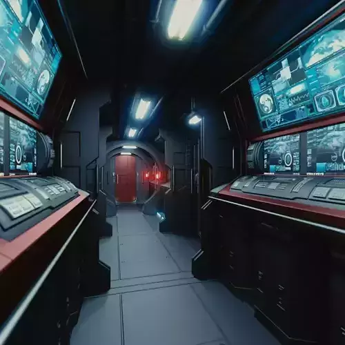 Spaceship Interior C HD 3D model