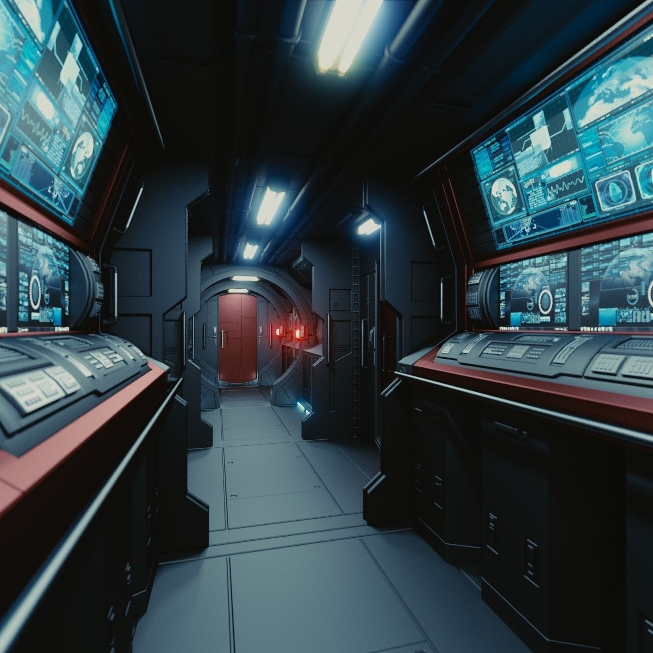 Spaceship Interior C HD 3D model_0