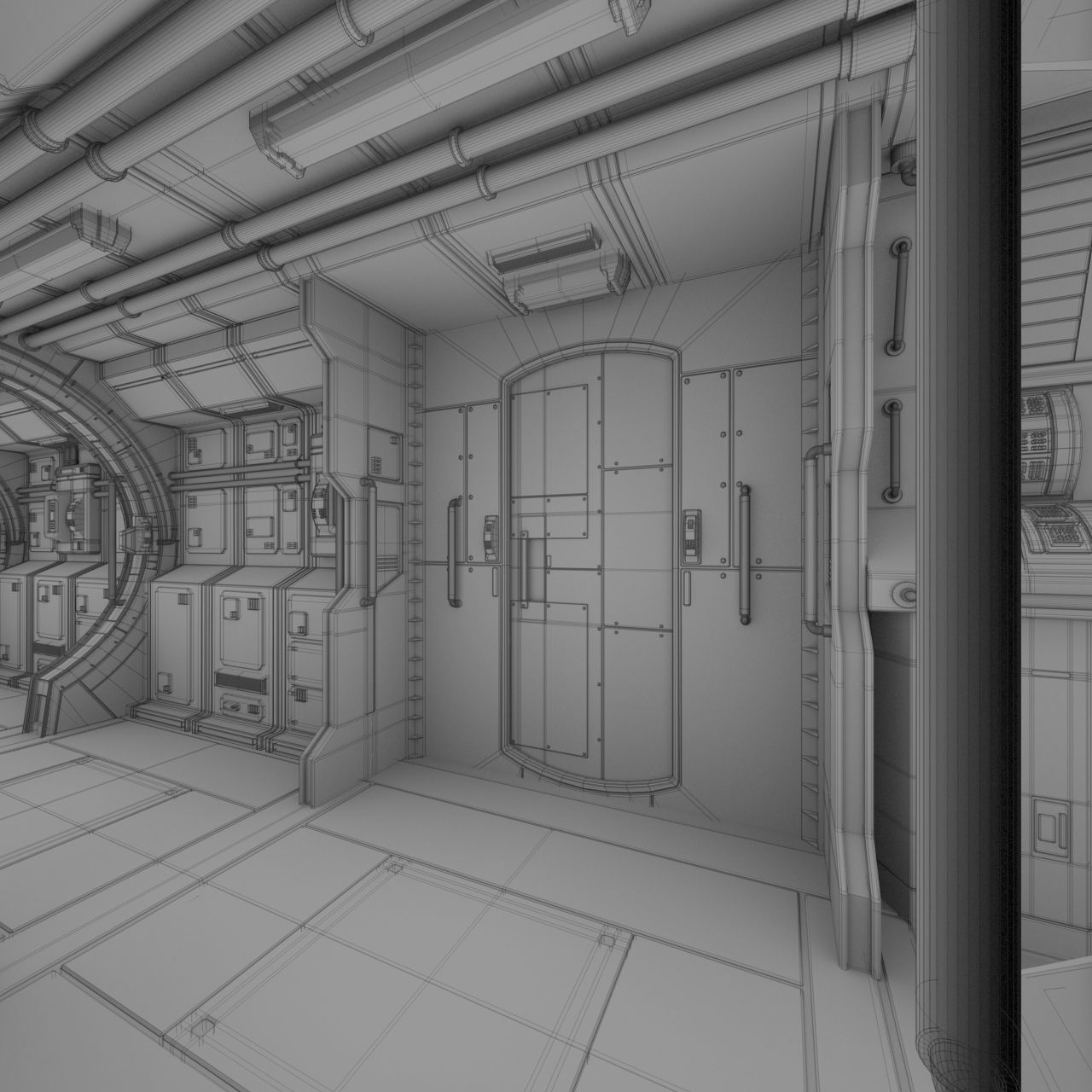 Spaceship Interior C HD 3D model_8