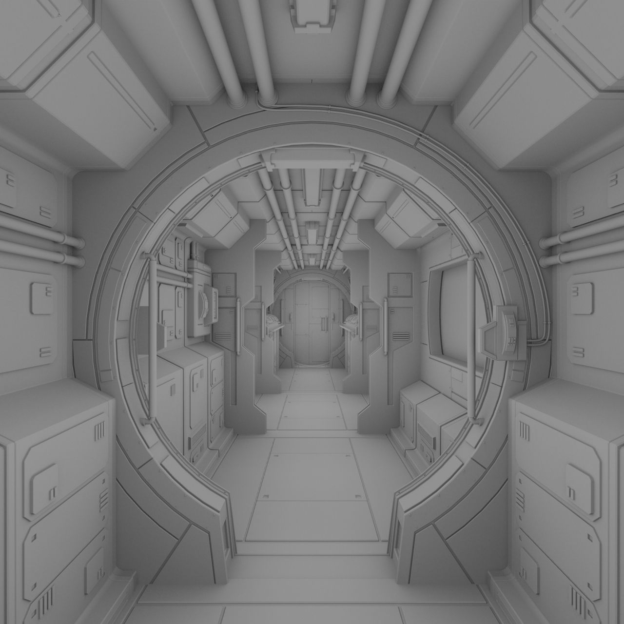 Spaceship Interior C HD 3D model_4