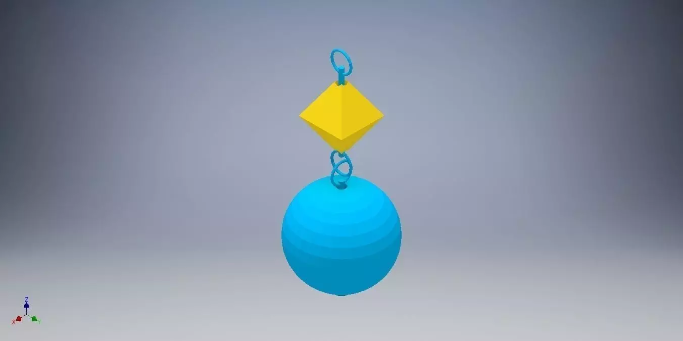 Circle and Diamond Earrings Free 3D print model_0