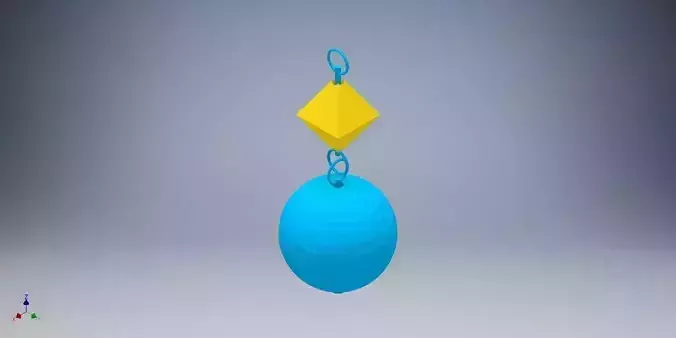 Circle and Diamond Earrings Free 3D print model