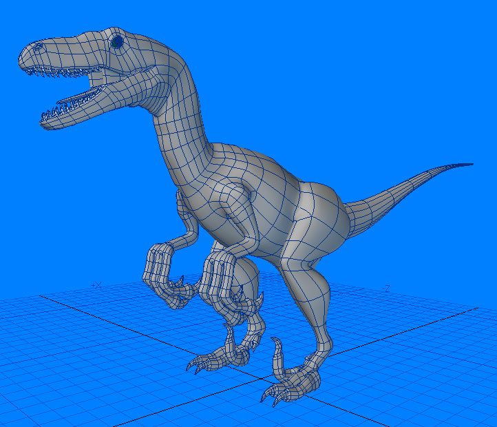 Deinonychus dinosaur 3D model_1