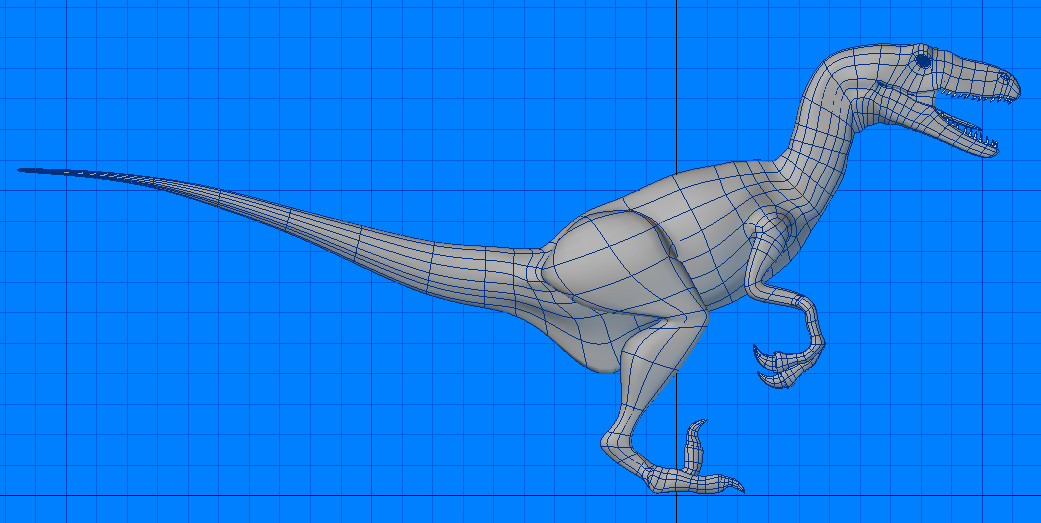 Deinonychus dinosaur 3D model_3