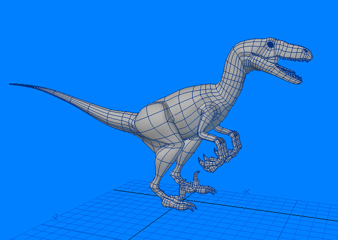 Deinonychus dinosaur 3D model_4