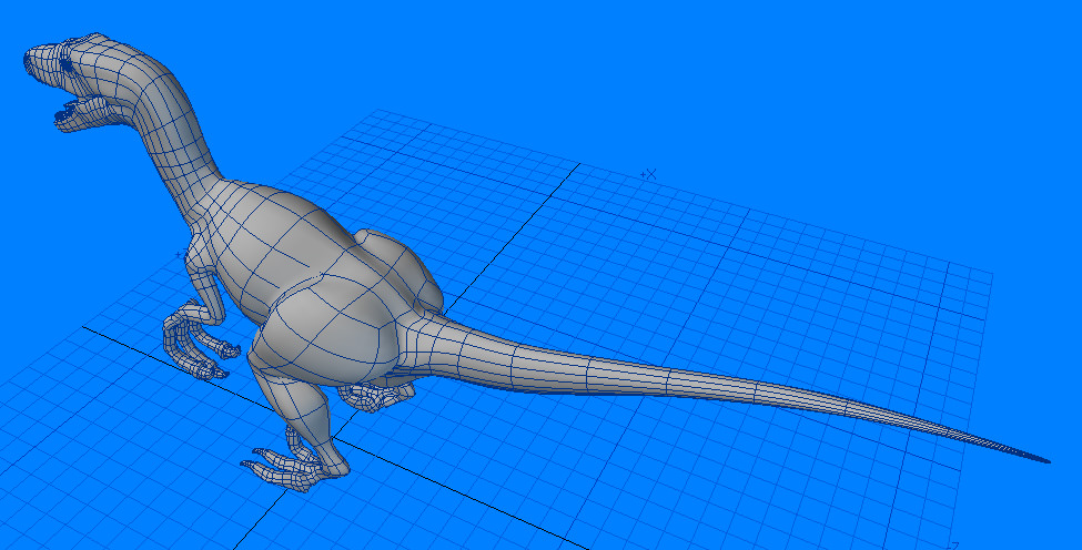 Deinonychus dinosaur 3D model_2