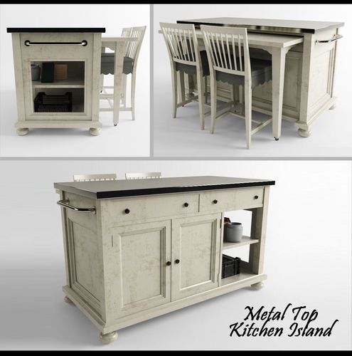 metal top kitchen island 3d model 3d printable max fbx stl metal top kitchen island 3d model 3d printable max fbx stl