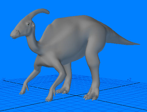 Parasaurolophus Type-1 3D model_1