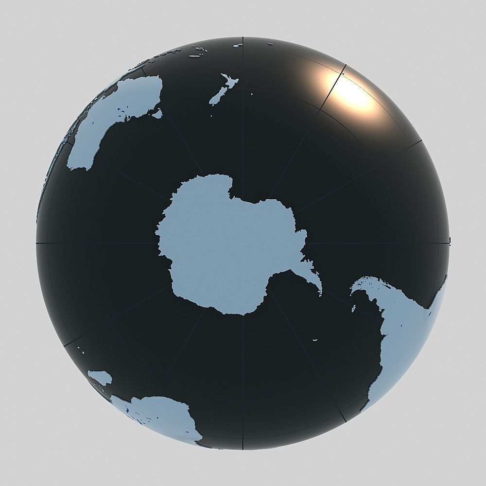 Globe 02 3D model_5