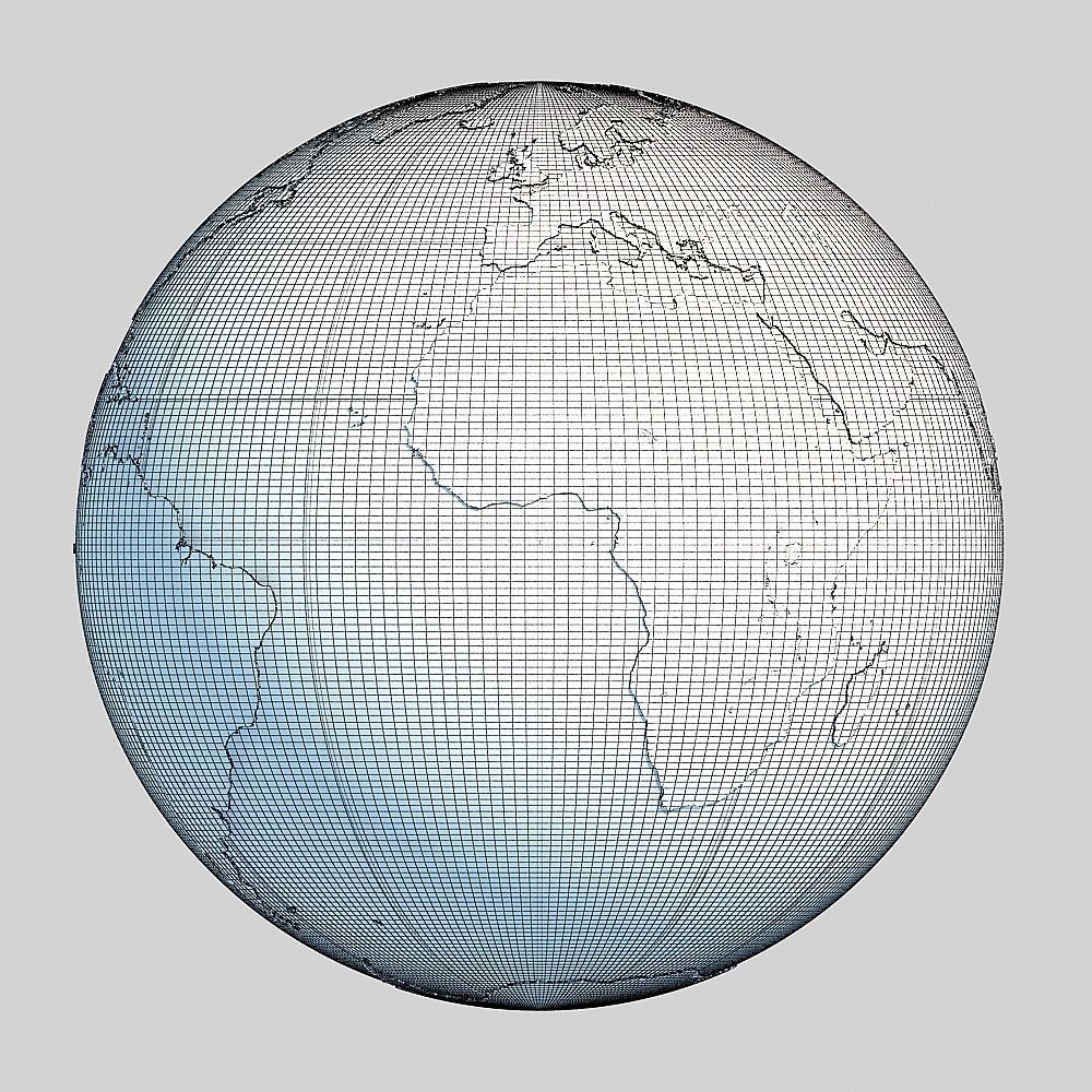 Globe 02 3D model_10