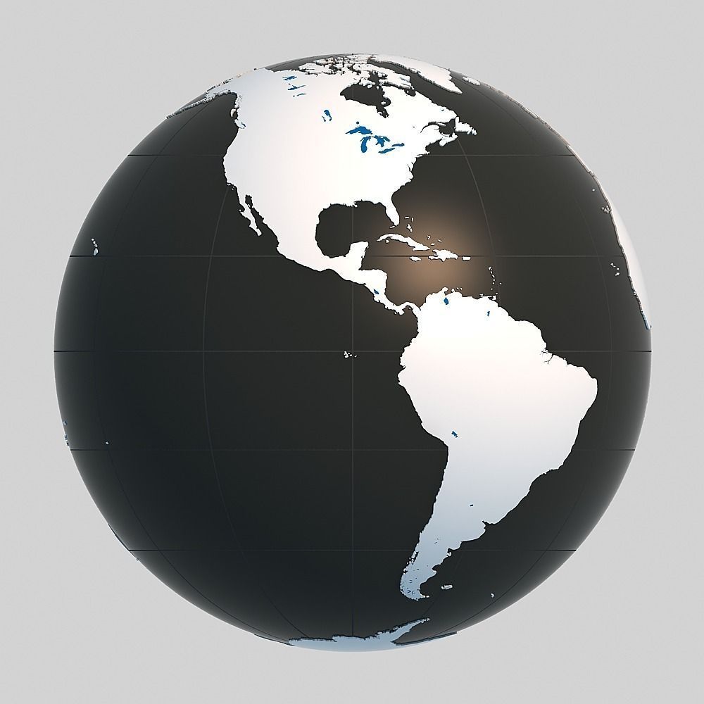 Globe 02 3D model_2
