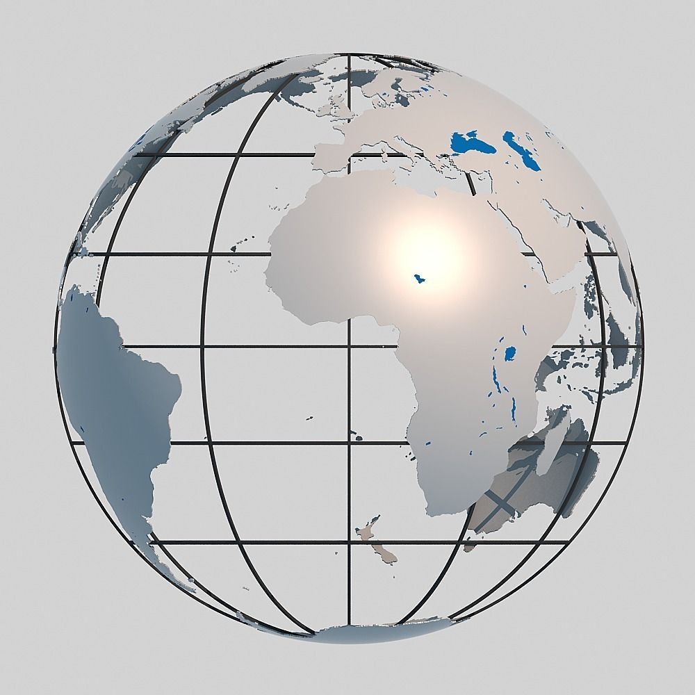 Globe 02 3D model_8
