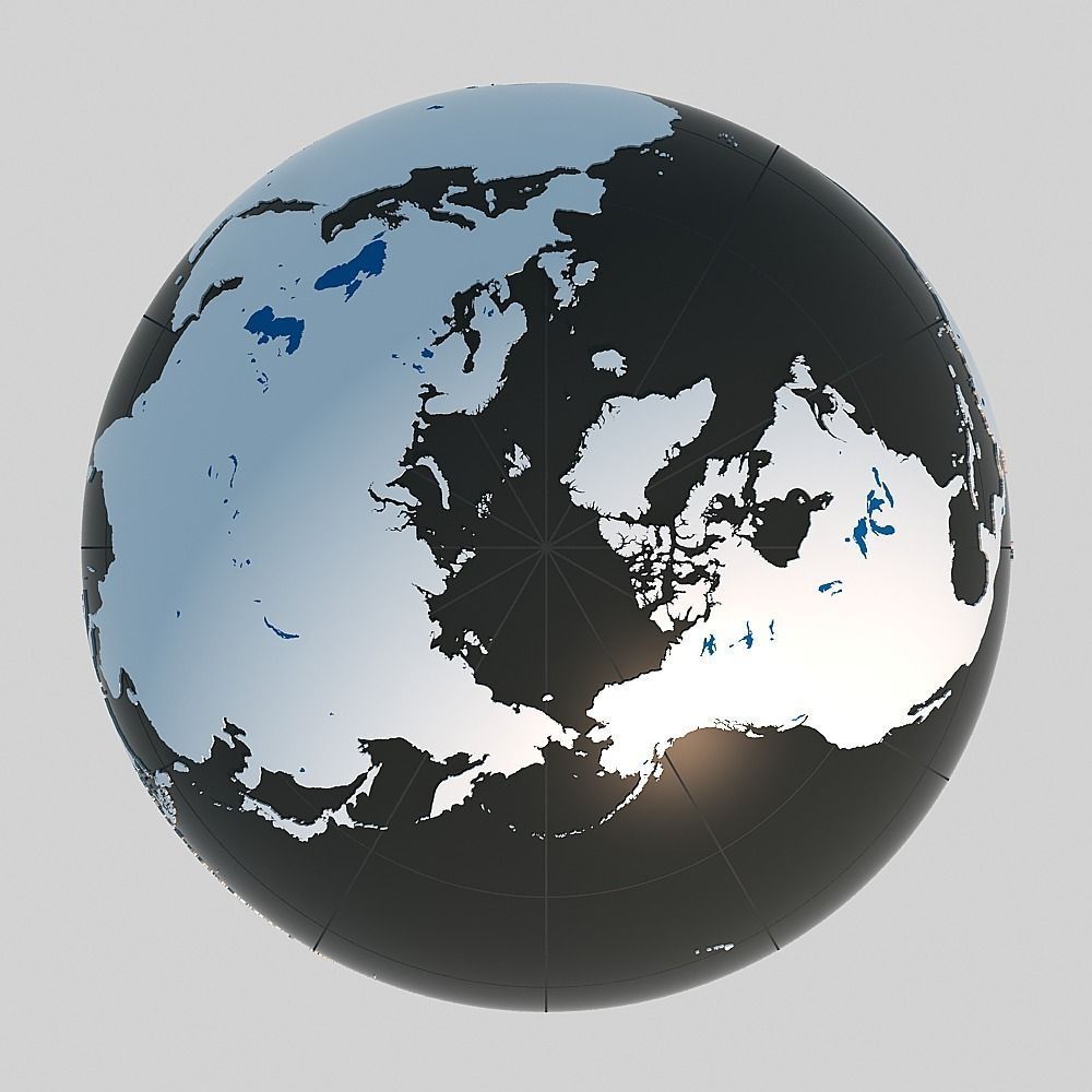 Globe 02 3D model_3