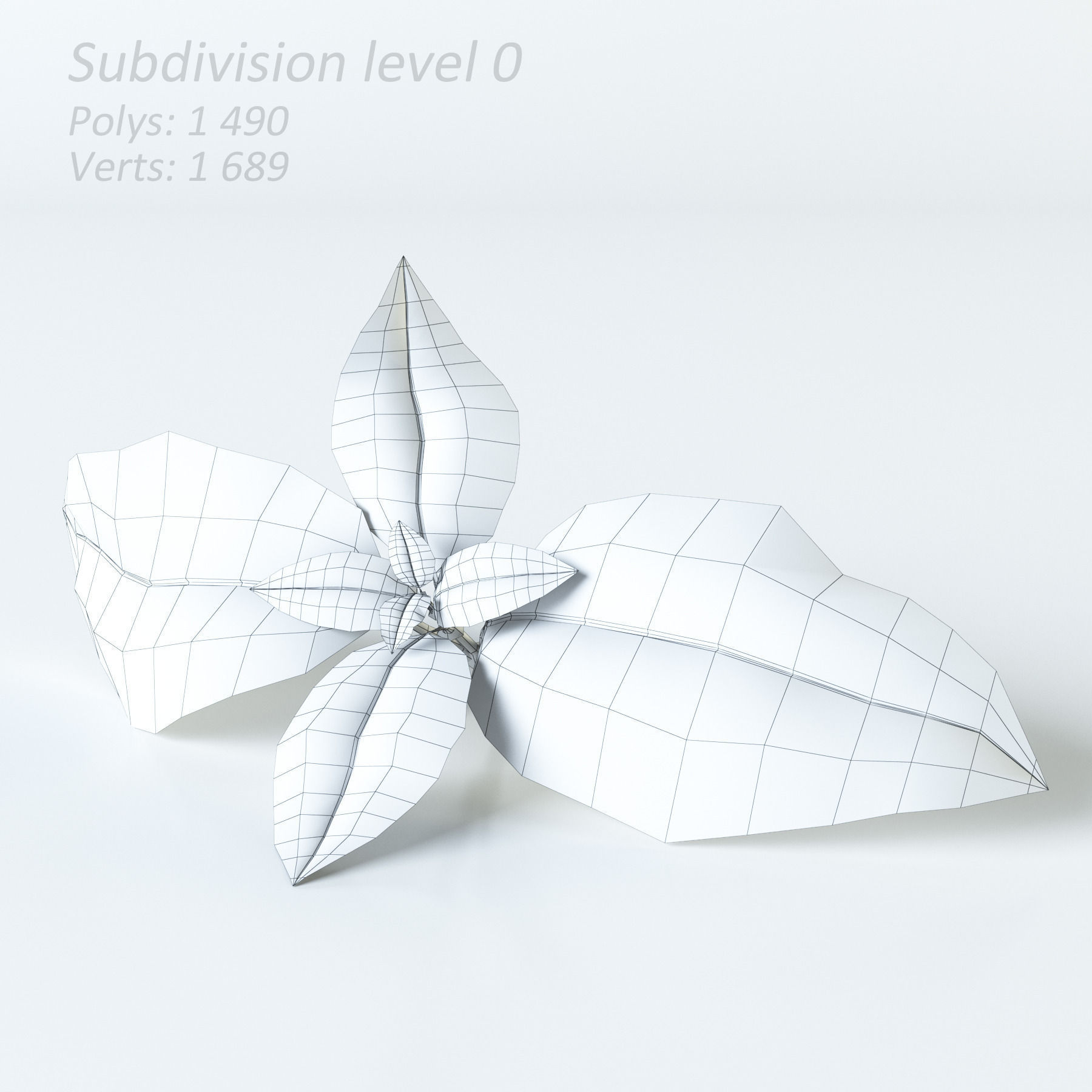 Vegetables Collection basil leaf 3D model_2