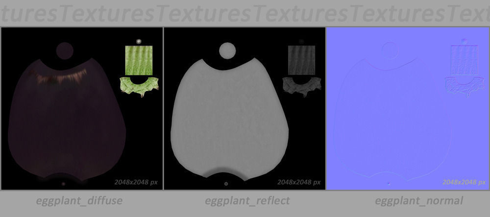 Vegetables Collection basil leaf 3D model_47