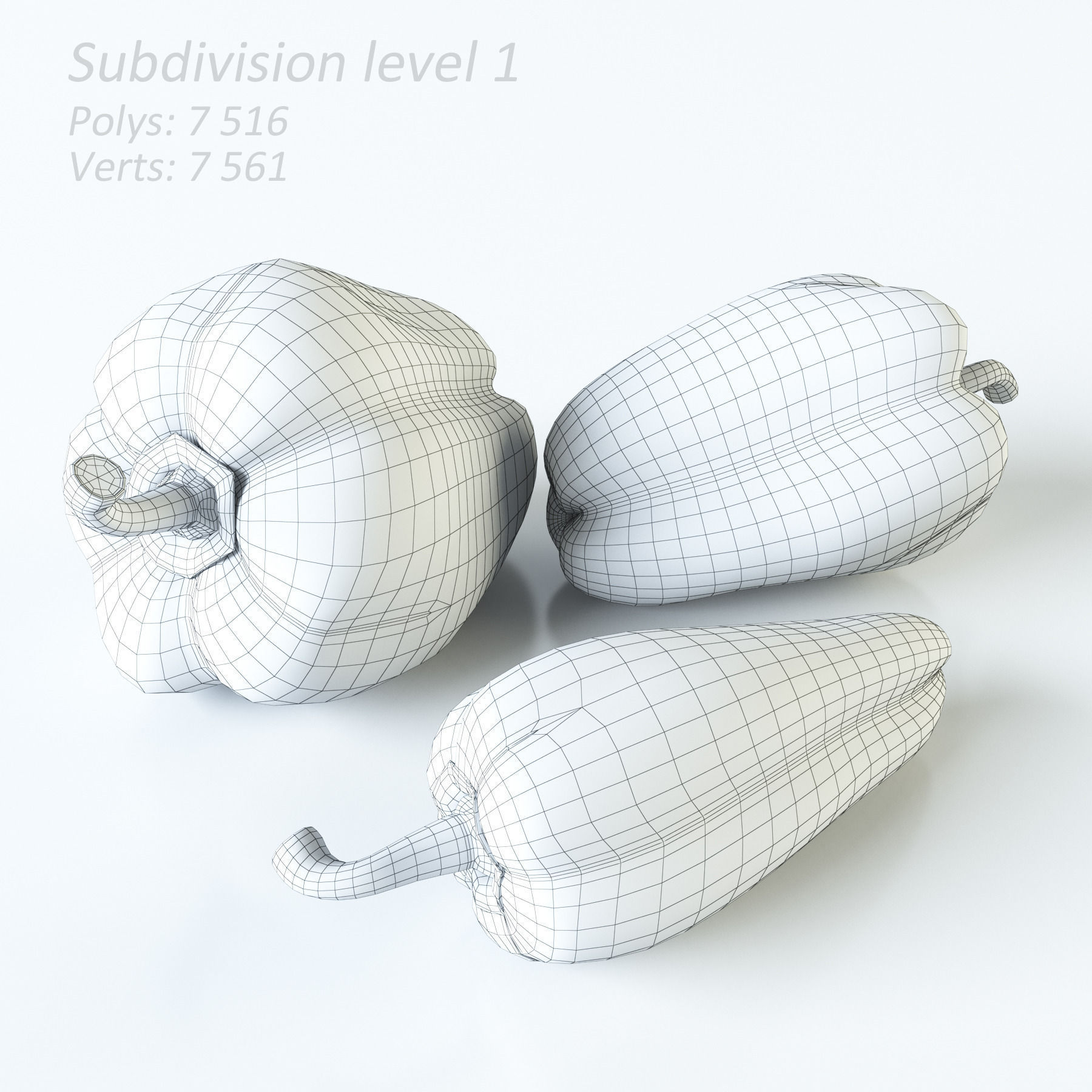 Vegetables Collection basil leaf 3D model_90