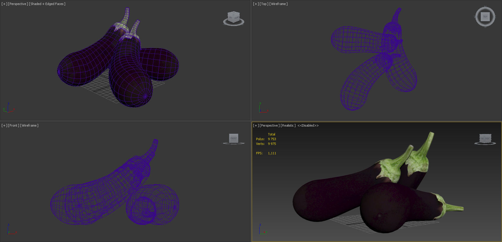 Vegetables Collection basil leaf 3D model_45