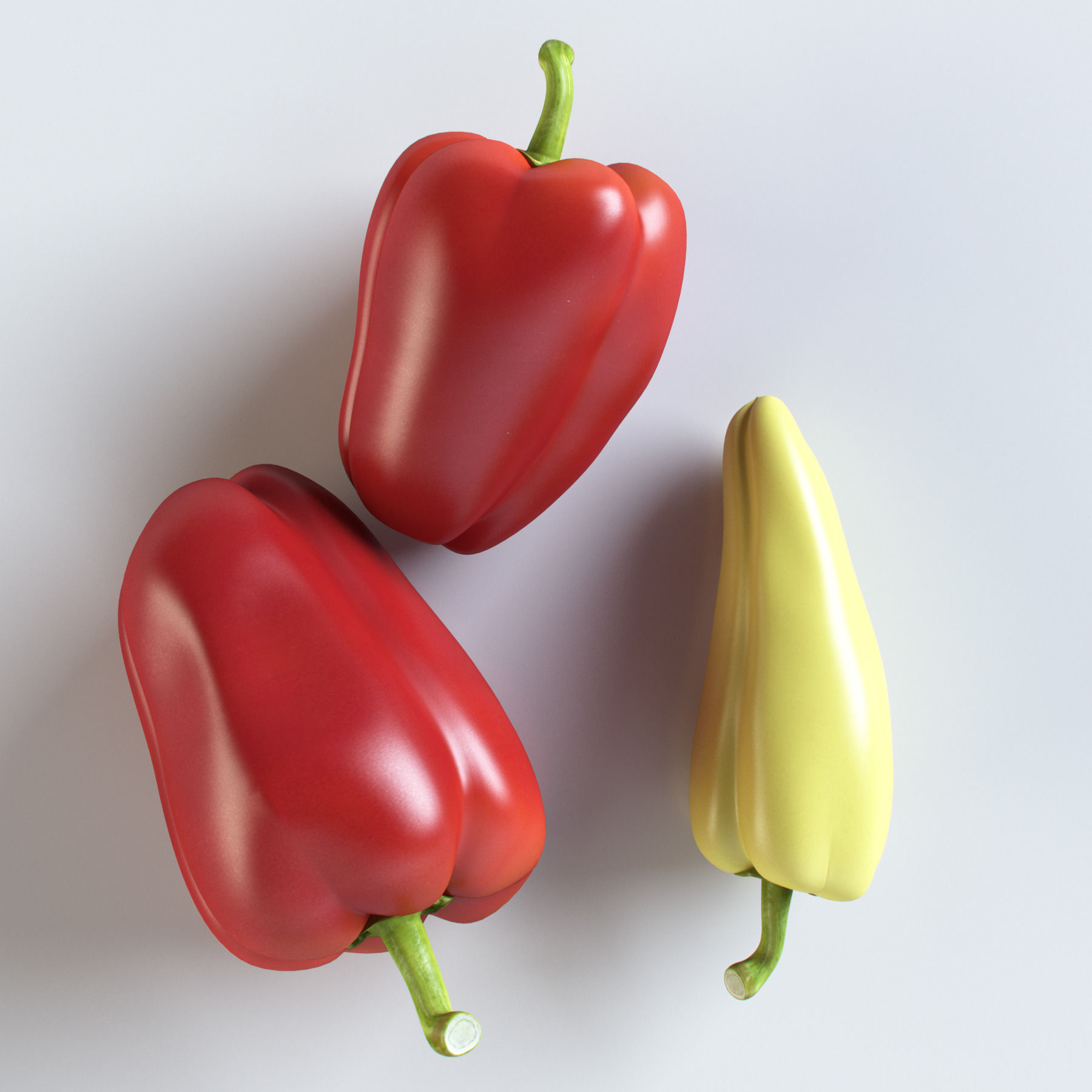 Pepper three peppers 3D model_5
