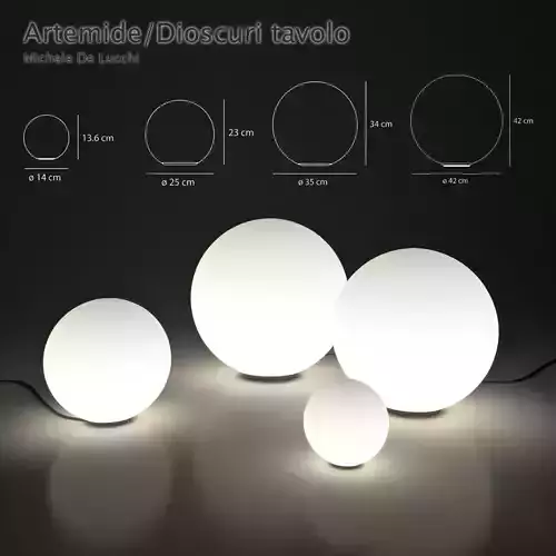 Landscape lamps Artemide Dioscuri tavolo Free 3D model