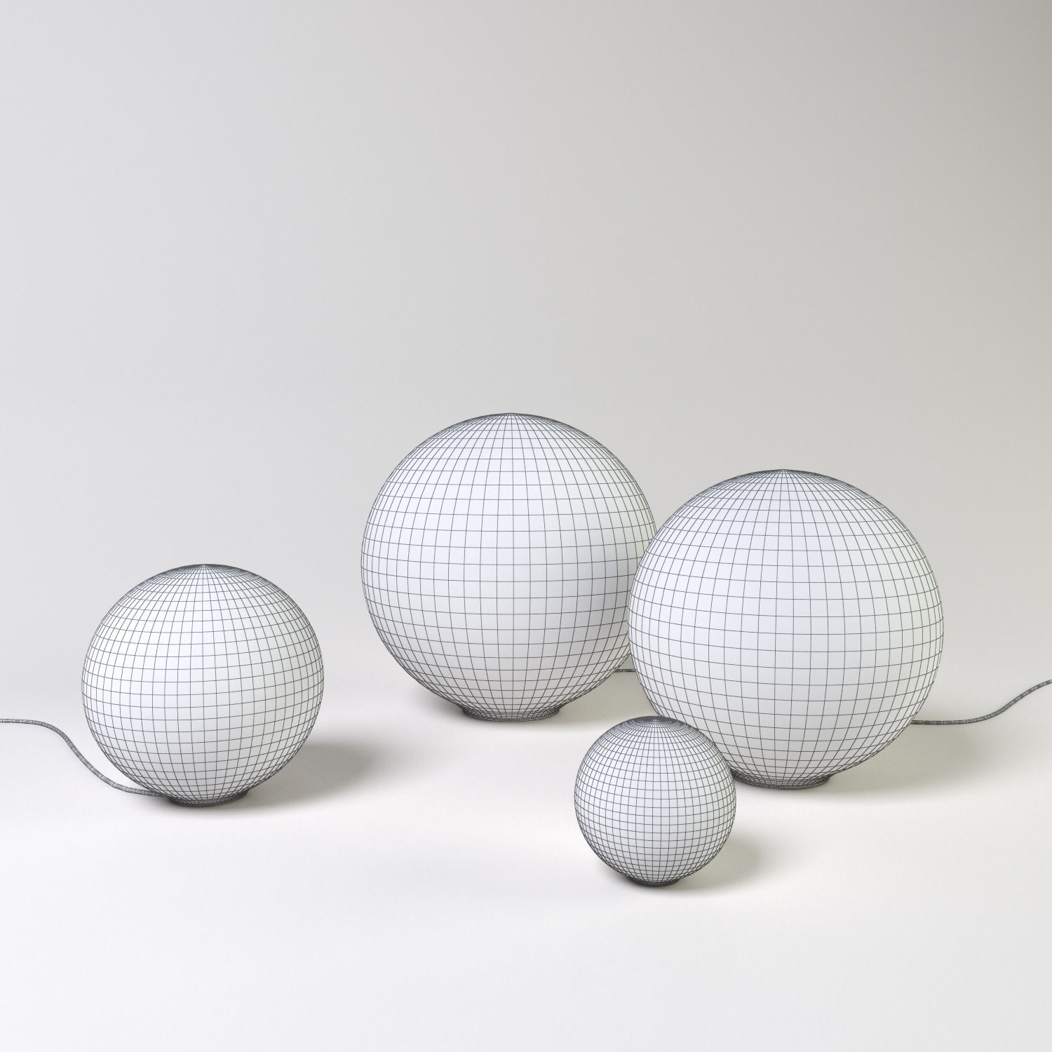 Landscape lamps Artemide Dioscuri tavolo Free 3D model_1