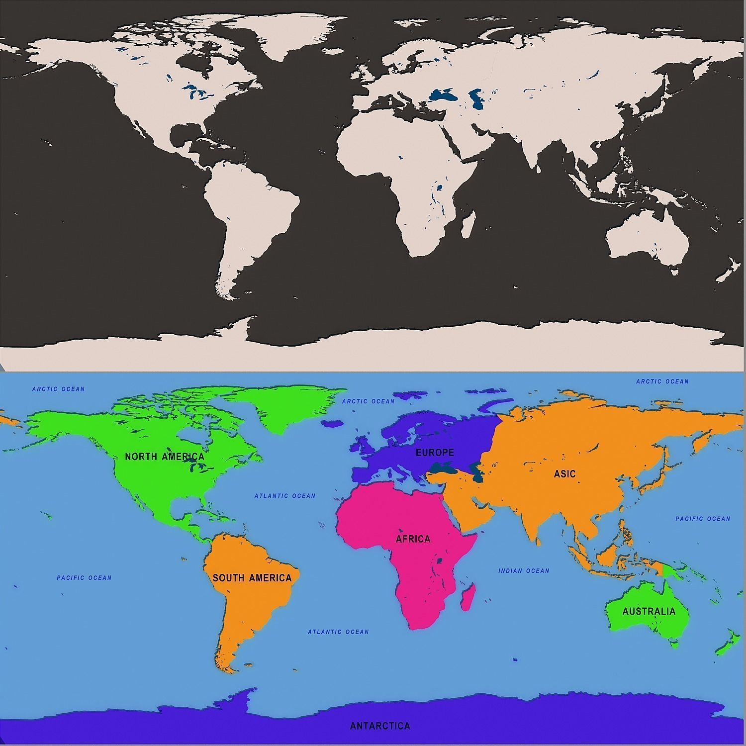 world map 3D model_0