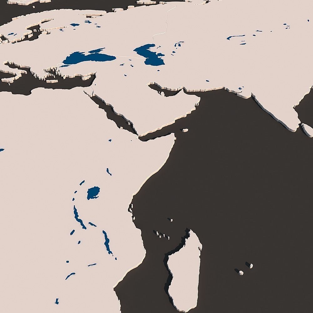 world map 3D model_2