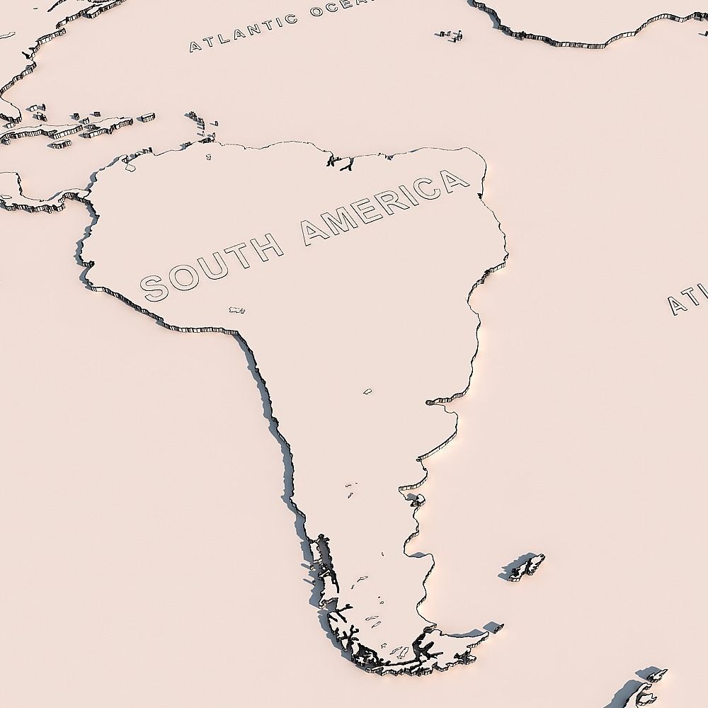 world map 3D model_1