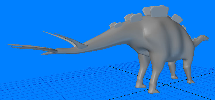 Wuerhosaurus Dinosaur 3D model_2