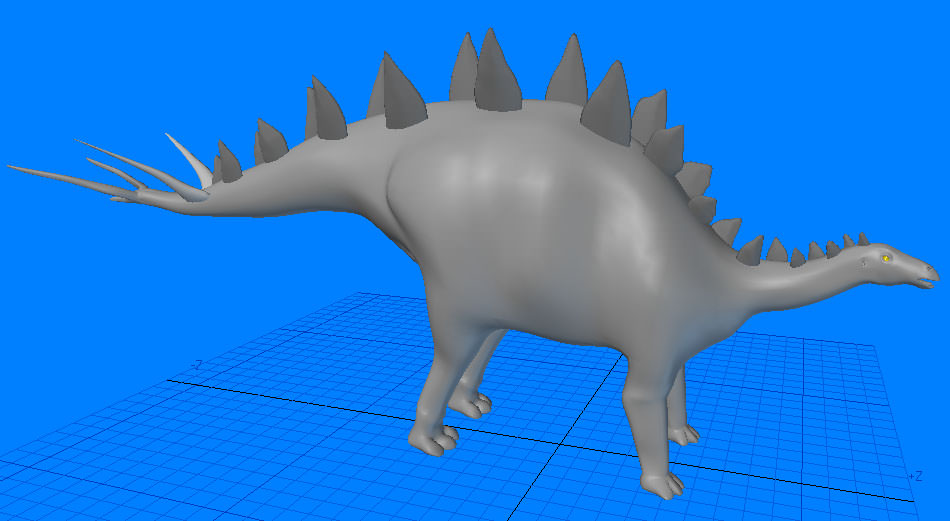 Tuojiangosaurus Dinosaur 3D model_2